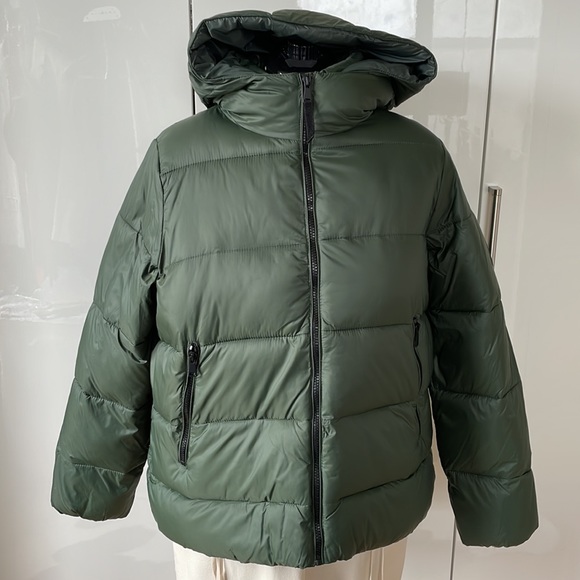 ZARA Hooded Puffer Jacket Color-Green Size-XL NWT - Picture 16 of 16